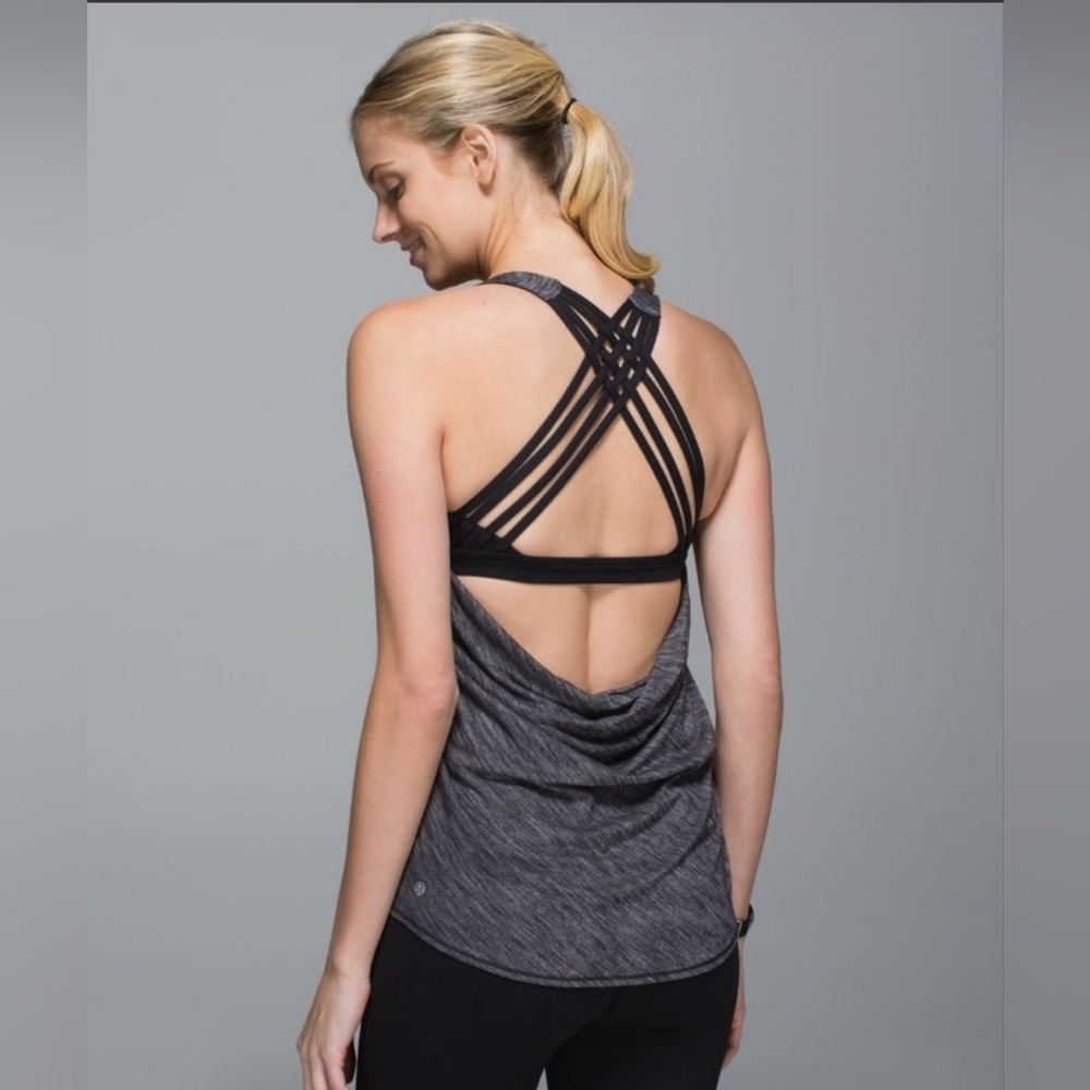 Lululemon Heathered Black Wild Tank Top - Size 10